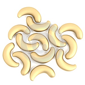 3d render of nut - cashew