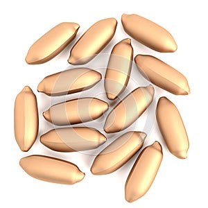 3d render of nut - peanut