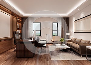 3d render modern office