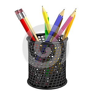 3d render of pencils set