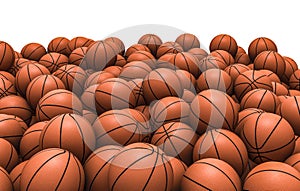 Basketballs pile photo