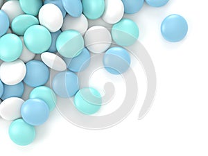3d render of pills with place for text