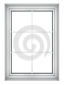 Plastic window frame