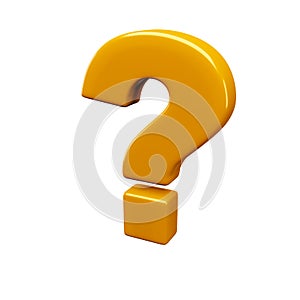 Question mark in yellow on a white background