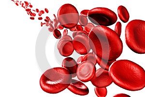 3d render red blood cells background.