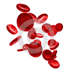 3d render red blood cells background.