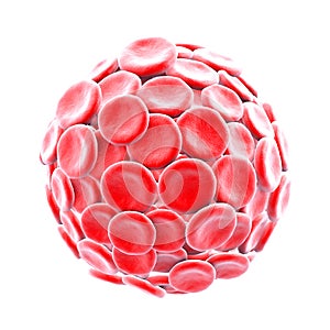 3d render red blood cells background.