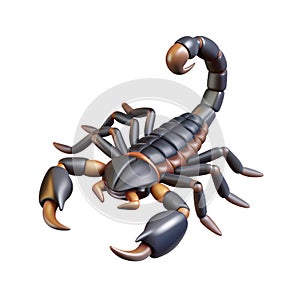 3D render Scorpion isolated