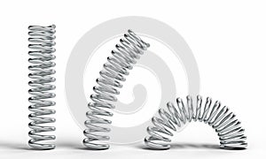 3d render of steel springs