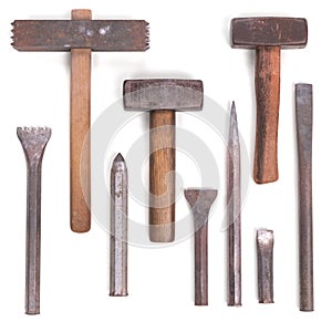 3d Render of Stonemasonry Tool Set
