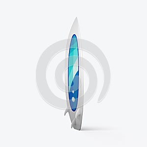 3D render of a surfboard on a white background