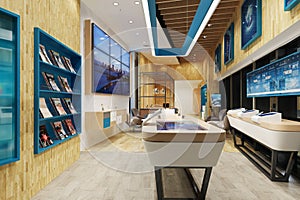 3d render of technology store