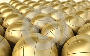 3d render Tennisball Gold (close-up)