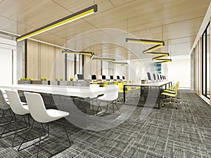 3d render of working office