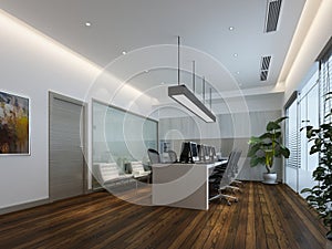 3d render of working room