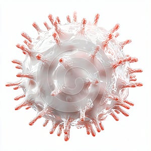 Abstract Virus Cell Germ Bacteria Microbe 3D Render AI generated.