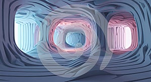 Abstract Cave Interior with Light