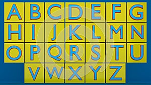 3d rendered alphabets