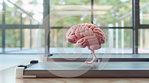 The Brain Walking Treadmill.AI generated
