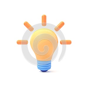 Cartoon Lightbulb Idea Concept
