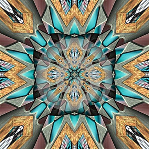 3D render combo pattern tile