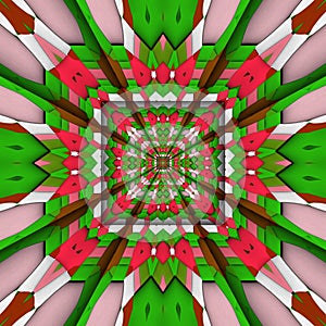 3D render combo pattern tile