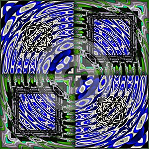 3D render combo pattern tile