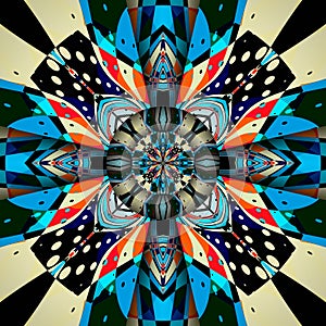 3D render combo pattern tile