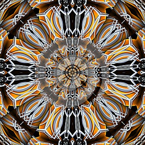 3D render combo pattern tile