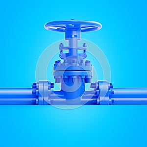 A blue valve