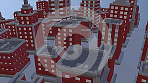 3d rendered illustration of cartoon city photo