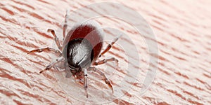 A tick biting