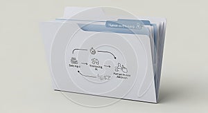 Human-in-the-Loop AI Process Diagram on File Folder