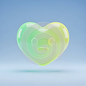 Sad Heart Emoji 3D Render