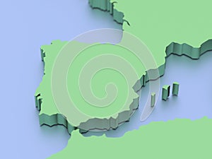 3D map of Iberian peninsula