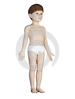 A childs body photo