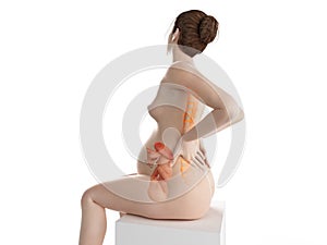 A pregnant woman having backache