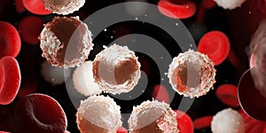 Too many white blood cells due to leukemia