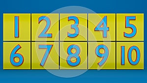 3d rendered numbers