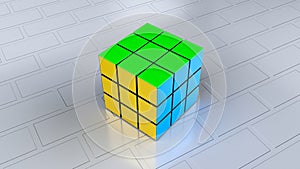 3d rendered Rubiks cube