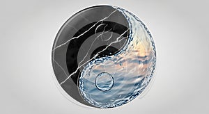 Set against a plain gray background emphasizing the central design