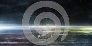 3D Rendering Abstract asphalt light