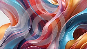 3d rendering, abstract background, colorful liquid flow, computer generated images