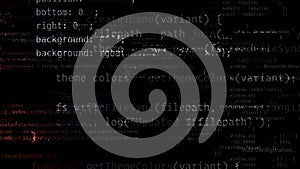 3D rendering of abstract blocks of code located in the virtual space