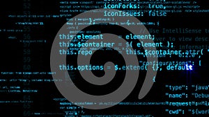 3D rendering of abstract blocks of code located in the virtual space