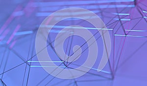 3D Rendering Of Abstract Connection Net Closeup