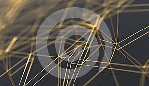 3D Rendering Of Abstract Connection Net Closeup
