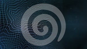 3D Rendering of Abstract curved bend lines wave selective focus background.