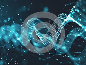 3D rendering of abstract digital background with connecting dots and lines. Network connection structure. Big data visualization.