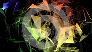 3D rendering of an abstract network plexus. Background for scientific and business technologies